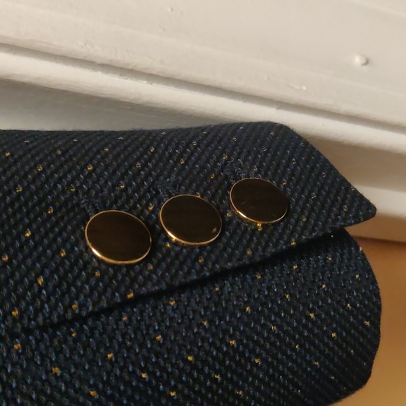 Ladies Single Button Navy and Gold Jacket - Picture 5 of 8